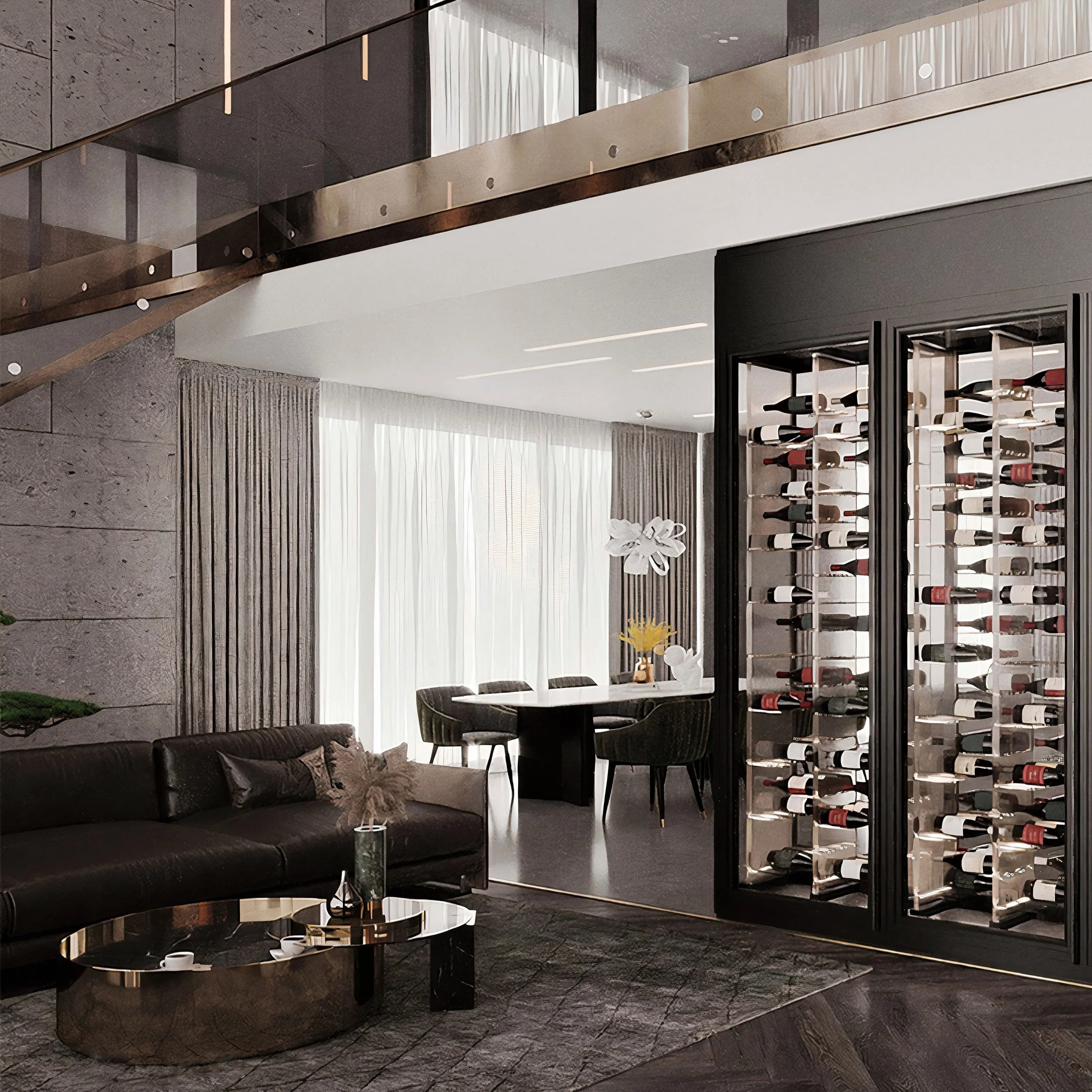 Luxury custom wine cellar installation in Charlotte, NC - climate-controlled wine storage with premium racking and glass enclosures